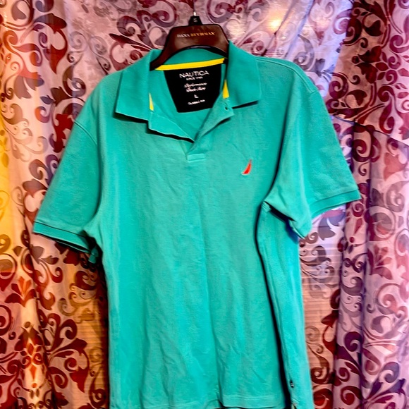 Men’s Nautica Teal Green Polo Shirt - Picture 1 of 1